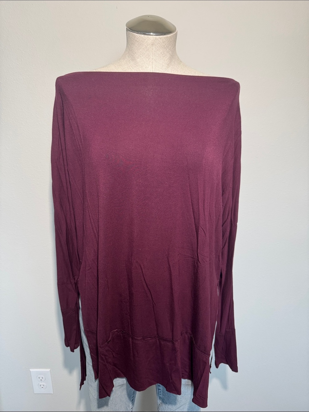 We The Free Plum Long Sleeve Tunic Top